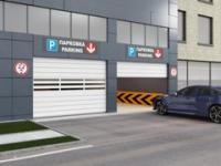 Промышленные скоростные секционные ворота с торсионным механизмом ISD01-PARKING