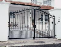 Кованые ворота из обжатой трубы