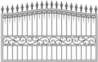 Эскиз кованных заборов арт 38