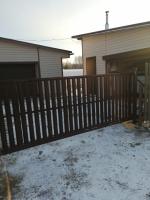 Откатные ворота (Евроштакетник)